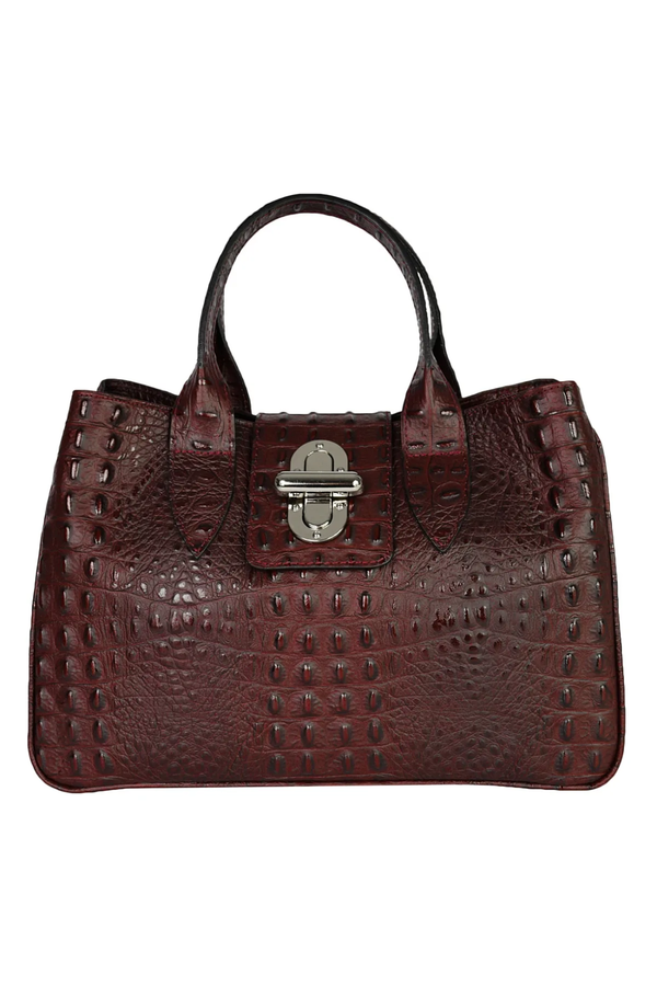 Melody - Vera Pelle Stampa Cocco – Colore Bourdeaux