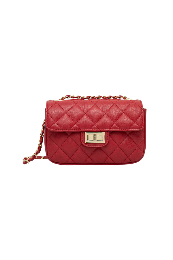 Perla Mini - Elegante pochette trapuntata - colore Rosso