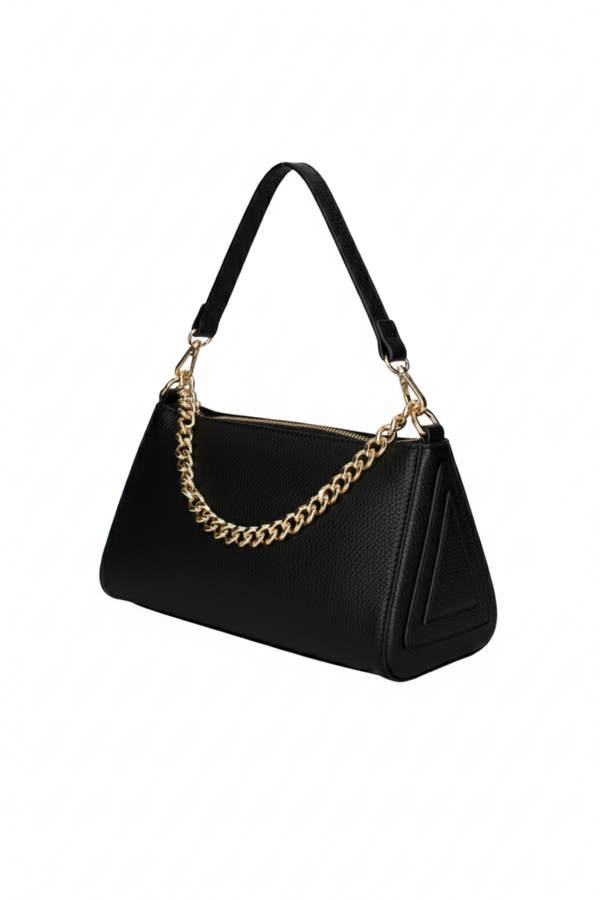 Piramide - Eleganza Contemporanea Doppia Tracolla - colore Nero