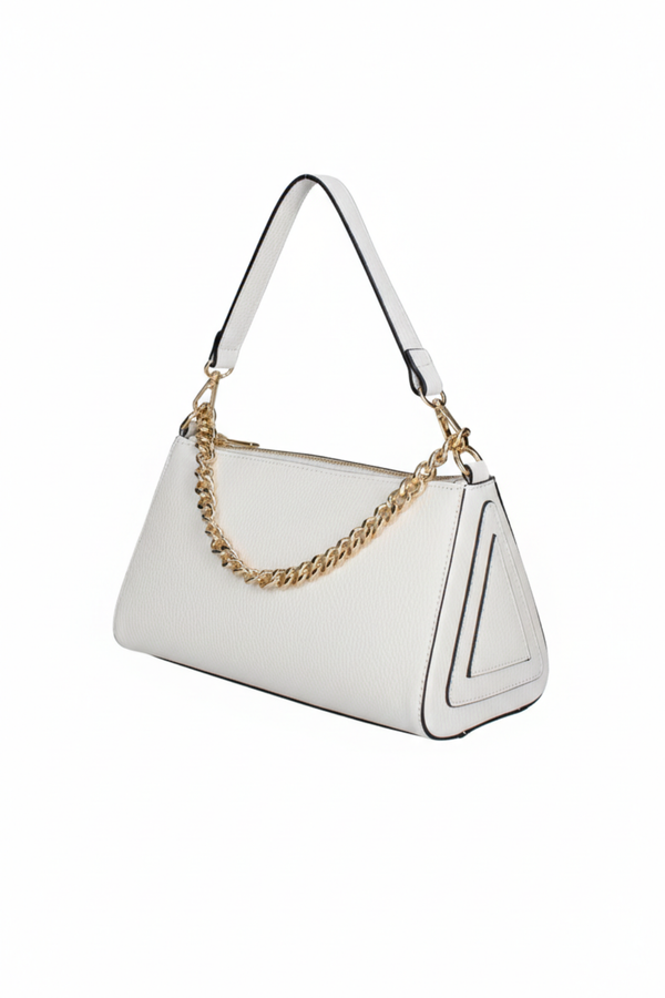 Piramide - Eleganza Contemporanea Doppia Tracolla - colore Bianco