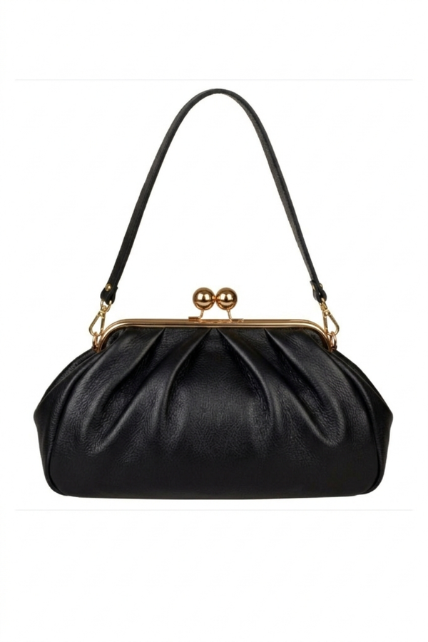 Preziosa - Fascino Retrò Morbida con due tracolle - colore Nero