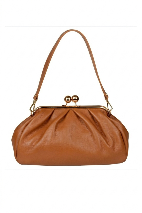 Preziosa - Fascino Retrò Morbida con due tracolle - colore Cuoio