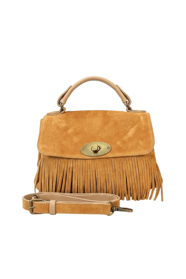 Sbirulino – Postina Camoscio con Frange - Caramello Chiaro