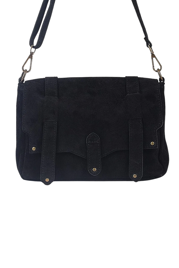 Armonia - Vera Pelle Postina camoscio – colore Nero