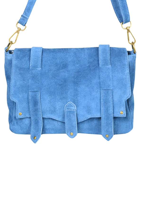 Armonia - Vera Pelle Postina camoscio – colore Celeste