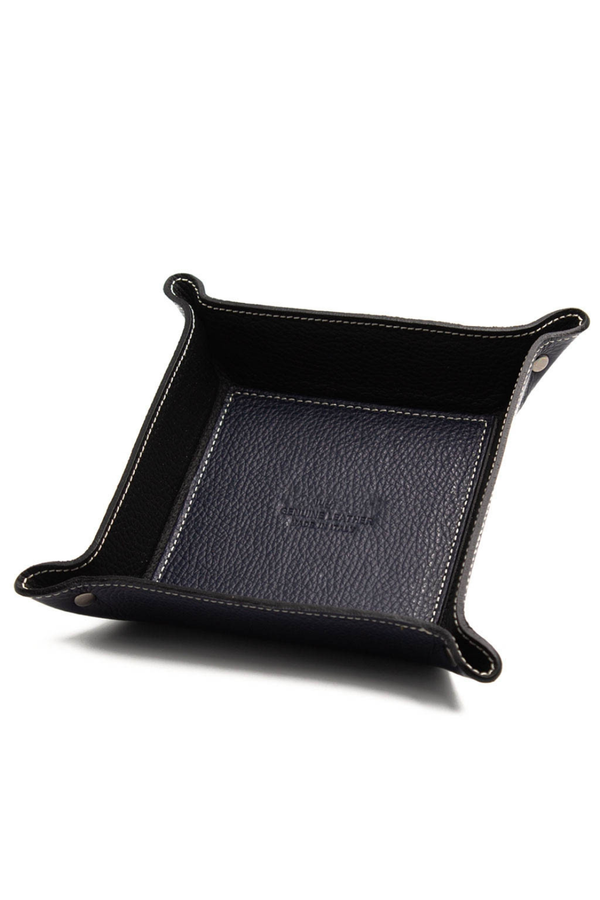 Svuotatasche Artigianale in Pelle - Colore Blu Navy